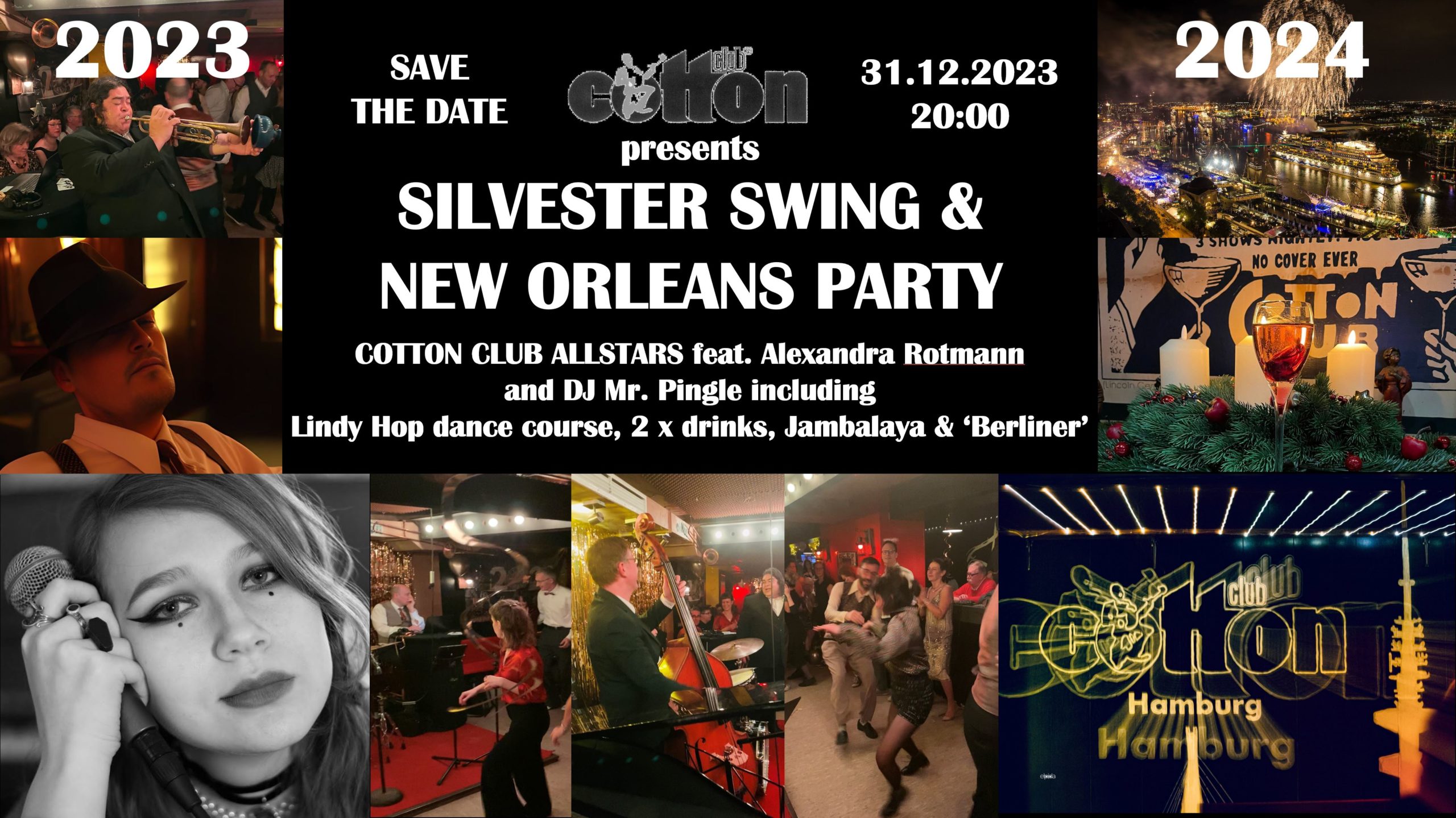 SILVESTER SWING & NEW ORLEANS PARTY - COTTON CLUB ALLSTARS feat. Alexandra Rotmann & DJ MR PINGLE